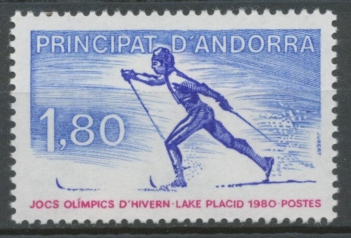 Andorre FR N°283 1f.80 bleu/rge/outremer N** ZA283