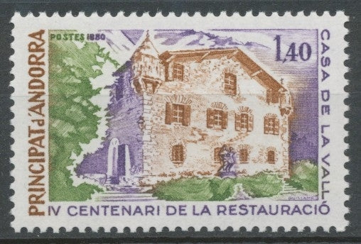 Andorre FR N°289 1f.40 violet/brun-rge/vert N** ZA289