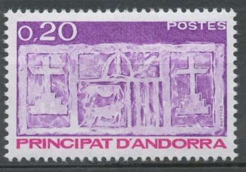 Andorre FR N°318 20c violet et rose foncé N** ZA318