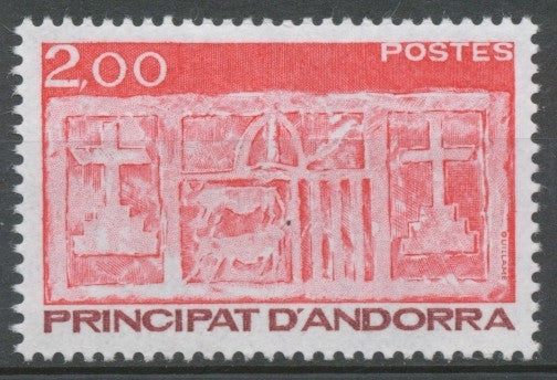 Andorre FR N°323 2f. Rouge-orange/brun N** ZA323