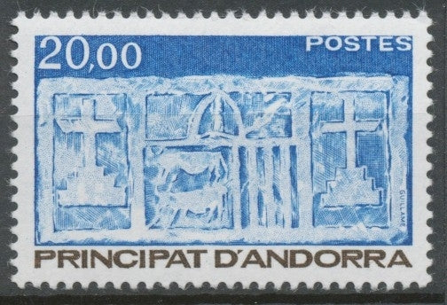Andorre FR N°336 20f. Bleu et brun NEUF** ZA336