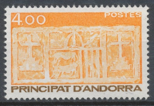 Andorre FR N°346 4f. Orange et brun N** ZA346