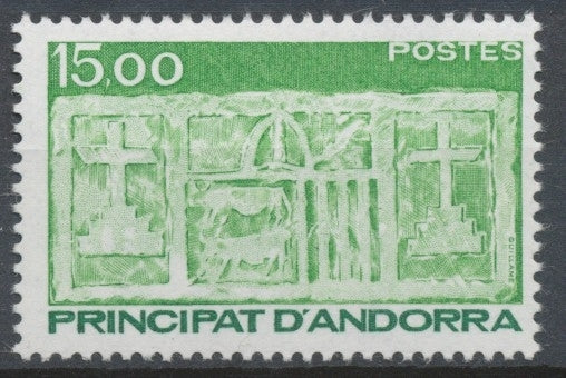 Andorre FR N°347 15f. Vert clair/vert foncé N** ZA347
