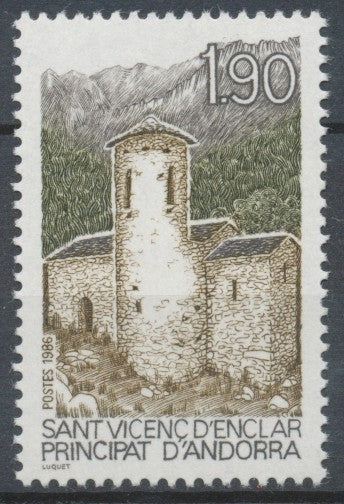 Andorre FR N°354 1f.90 Série touristique N** ZA354