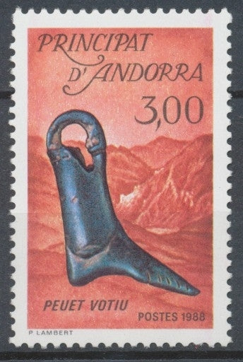 Andorre FR N°367 3f. Bleu foncé/rge/noir N** ZA367