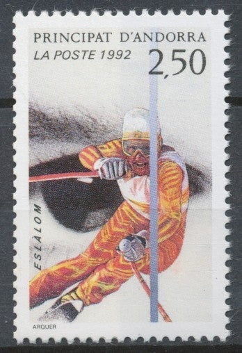 Andorre Français N°413 2f.50 Slalom N** ZA413