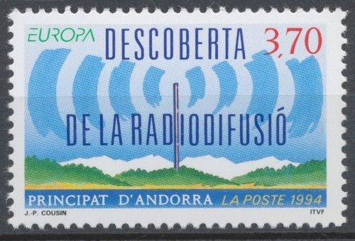 Andorre Français N°445, 3f.70 Europa N** ZA445