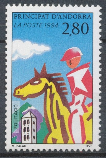 Andorre FR N°447 2f.80 Equitation NEUF** ZA447