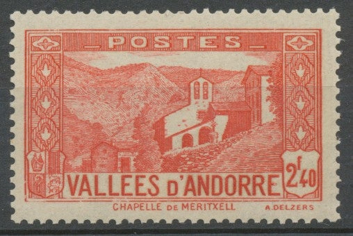 Andorre français N°85, 2f.40 rouge NEUF** ZA85