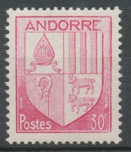 Andorre français N°94, 30c. Rose-lilas NEUF** ZA94
