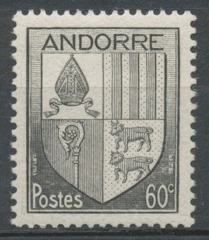 Andorre français N°97, 60c. noir NEUF** ZA97
