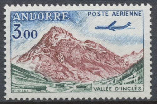 Andorre FR P. Aérienne N°6 3f. Vallée d'Inclès N** ZAA6