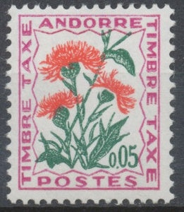 Andorre FR Timbre-Taxe N°46 5c. Flore N** ZAT46