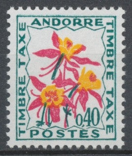 Andorre FR Timbre-Taxe N°51 40c. Flore N** ZAT51