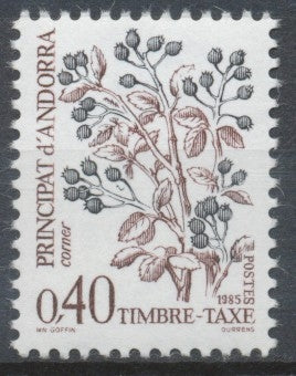 Andorre FR Timbre-Taxe N°56 40c. Flore N** ZAT56