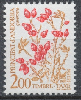 Andorre FR Timbre-Taxe N°59 2f. Flore N** ZAT59