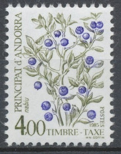 Andorre FR Timbre-Taxe N°61 4f. Flore N** ZAT61