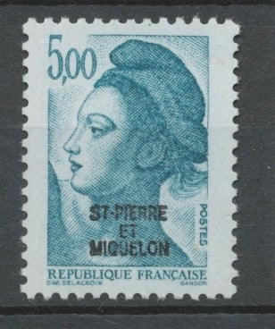 SPM  N°468 T-P France de 1982 à 1985 5f Bleu-vert  (2190) ZC468