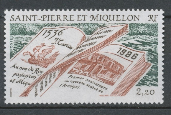 SPM  N°470 450e anniv. Découv. des îles Jacques Cartier ZC470