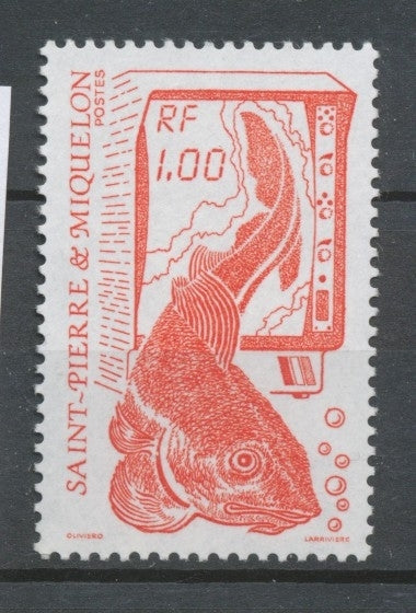 SPM  N°472 La pêche Méthode moderne de détection 1f Rouge ZC472