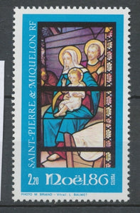 SPM  N°474 Noël. Vitrail. 2f.20 " La Sainte Famille" ZC474