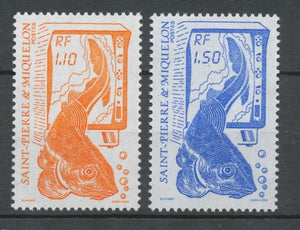 Saint-pierre et miquelon N°480A Série la pêche. 2 valeurs ZC480A