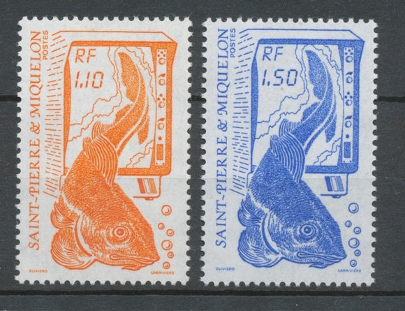 Saint-pierre et miquelon N°480A Série la pêche. 2 valeurs ZC480A