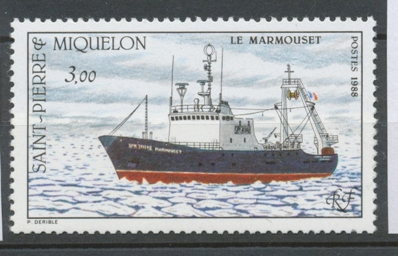 SPM  N°493 Flotte de Saint-Pierre-et-Miquelon 3f Chalutier 