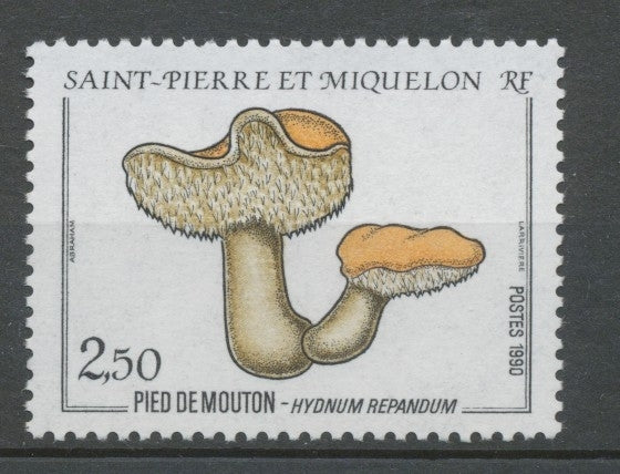 SPM  N°513 Flore Champignon Pied de mouton 2f50 noir, orange, bistre ZC513
