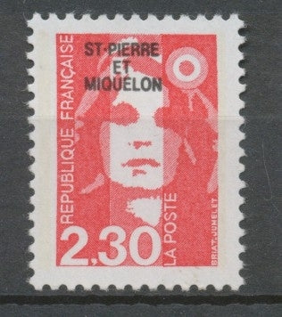 SPM  N°518 Marianne du Bicentenaire. 2f.30  rouge (2614) ZC518