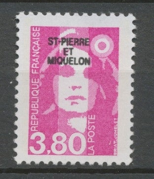 SPM  N°520 Marianne du Bicentenaire. 3f.80  rose (2624) ZC520