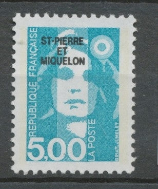 SPM  N°525 Marianne du Bicentenaire. 5f. Bleu-vert  (2625) ZC525