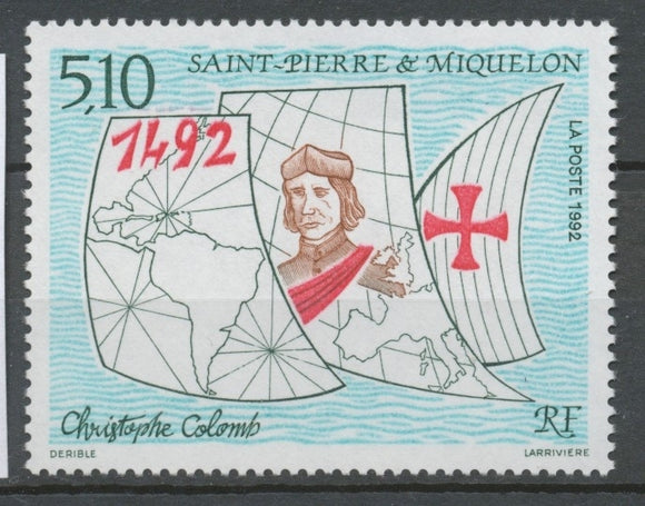 SPM  N°569 500e anniversaire de la découverte de l' Amérique par Christophe Colomb 5f10 ZC569