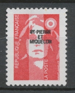 SPM  N°578 Marianne du Bicentenaire (sans valeur) rouge (2806) ZC578