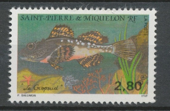 SPM  N°580 Faune Les poissons Multicolores 2f80 crapaud ZC580