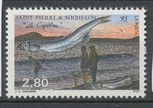 SPM  N°581 Faune Les poissons Multicolores 2f80 capelan ZC581