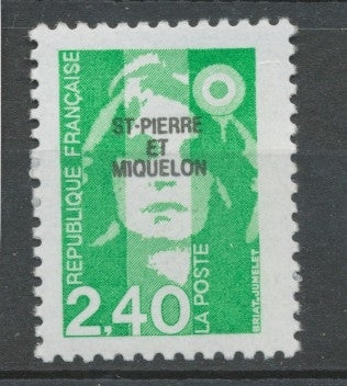 SPM  N°587 Marianne du Bicentenaire. 2f.40 vert (2820) ZC587