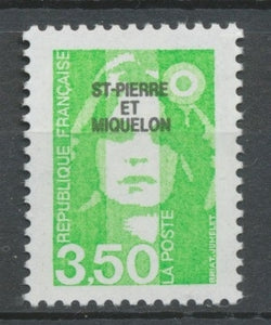 SPM  N°588 Marianne du Bicentenaire 3f50 vert-jaune (2821) ZC588