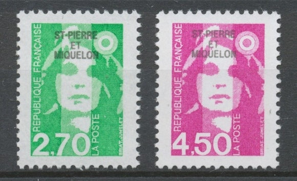 SPM  N°630A Série T.-P de France. 2 valeurs ZC630A
