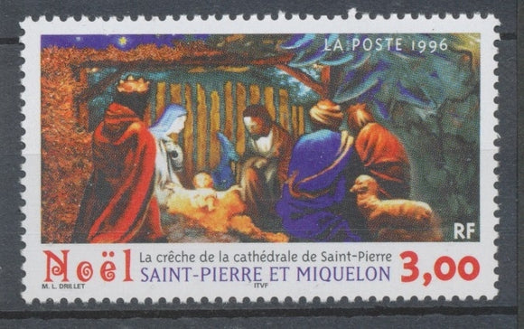 SPM  N°638 Noël 3f La crèche de la cathédrale de Saint-Pierre ZC638