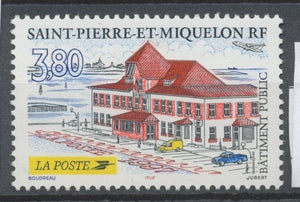 SPM  N°655 Bâtiment public. La Poste. 3f.80 ZC655