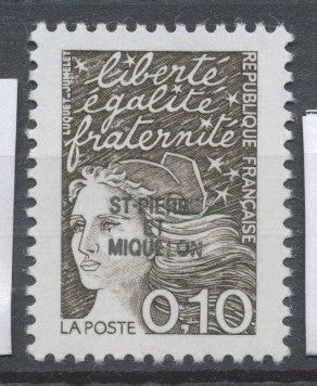 SPM  N°656 T.-P de France. 10c. Bistre-noir (3086) ZC656