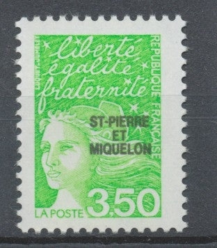 SPM  N°659 T.-P de France. 3f.50  Vert-jaune (3092) ZC659
