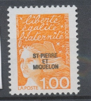 SPM  N°663 T.-P de France. 1f. orange (3089) ZC663