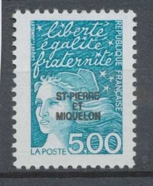 SPM  N°667 T.-P de France. 5f. Bleu-vert  (3097) ZC667
