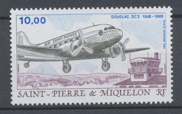 SPM  N°67 Transports aériens 10f Douglas DC3 Air St-Pierre ZC67