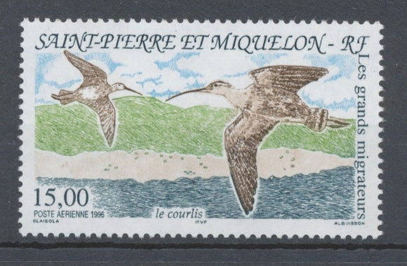 SPM  N°75 Les grands migrateurs Le courlis 15f Oiseaux ZC75
