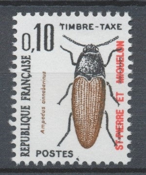 SPM  N°82 Timbres-taxe   10c. Noir et brun-rouge foncé ZC82