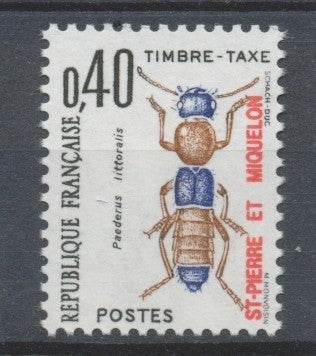 SPM  N°85 Timbres-taxe   40c. Noir, bleu et brun-rouge ZC85