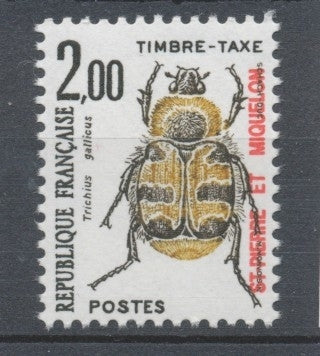 SPM  N°88 Timbres-taxe   2f. Noir  et brun-jaune ZC88